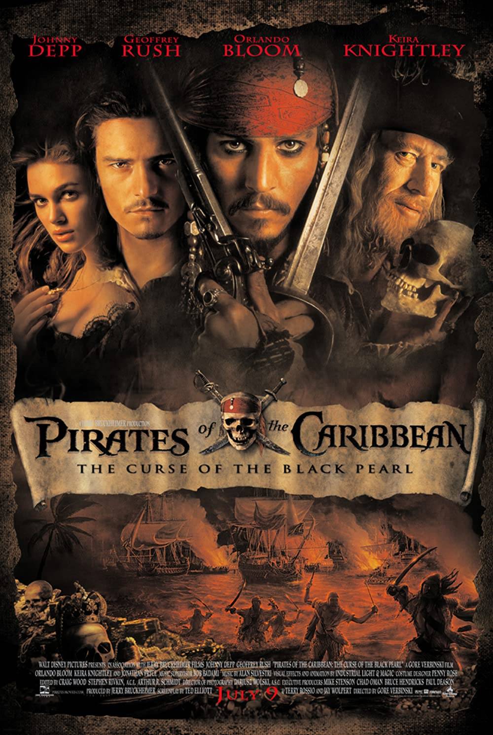 Pirates of the Caribbean movie poster.