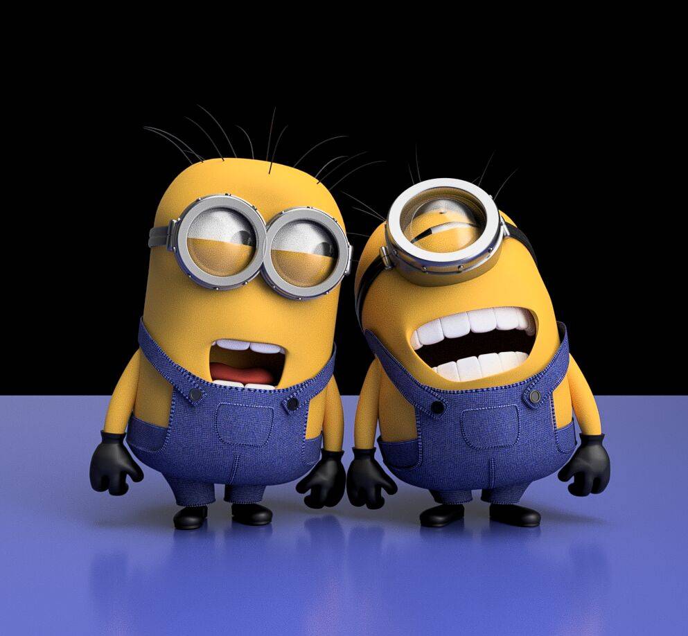 Minions laughing.